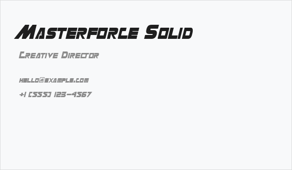 Masterforce Solid Business Card