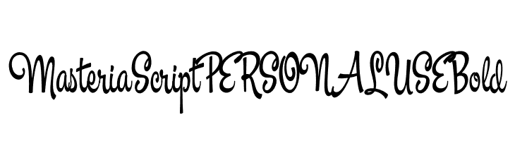 Masteria Script PERSONAL USE Bold  नि: शुल्क फ़ॉन्ट्स डाउनलोड