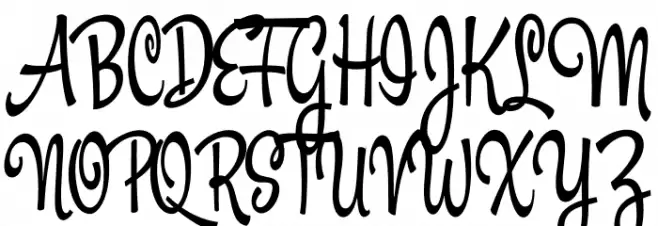 Masteria Script PERSONAL USE Bold 字体 大写