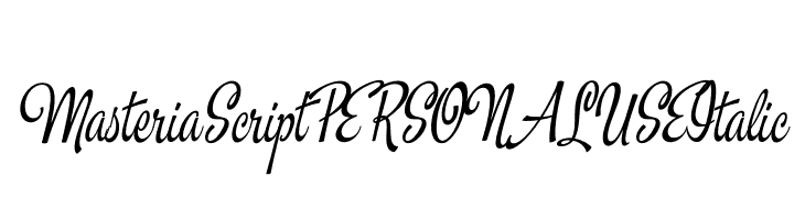 Masteria Script PERSONAL USE Italic  フリーフォントのダウンロード