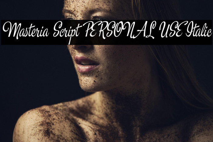 Masteria Script PERSONAL USE Italic Example 1