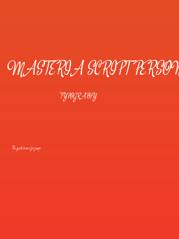 Masteria Script PERSONAL USE Italic Poster
