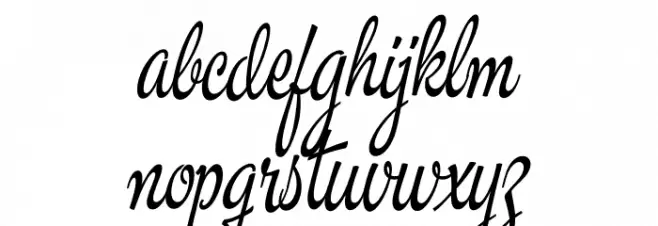 Masteria Script PERSONAL USE Italic Caratteri MINUSCOLO