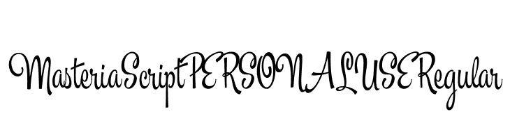 Masteria Script PERSONAL USE Regular  font caratteri gratis