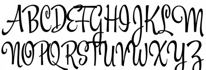 Masteria Script PERSONAL USE Regular फ़ॉन्ट अपरकेस