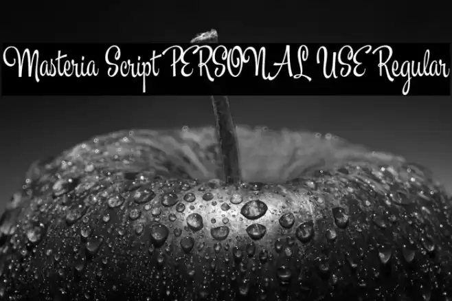 Masteria Script PERSONAL USE Regular Font examples