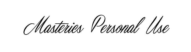 Masterics Personal Use Font
