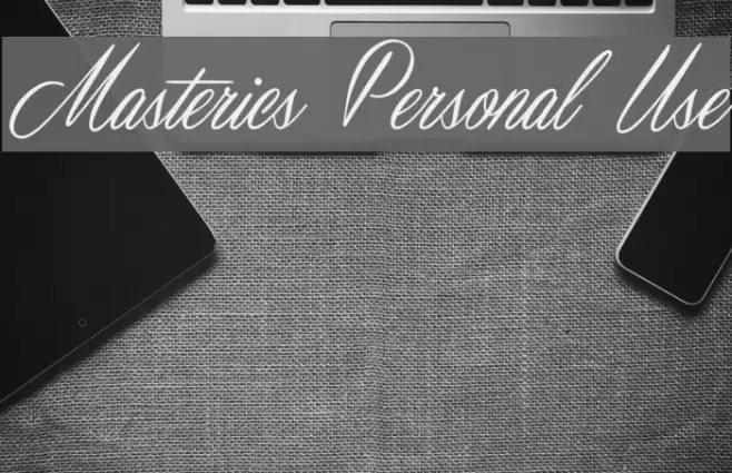 Masterics Personal Use Font examples