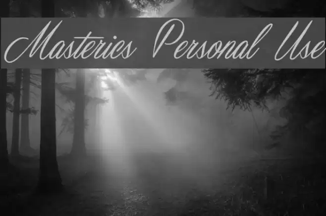 Masterics Personal Use Font examples