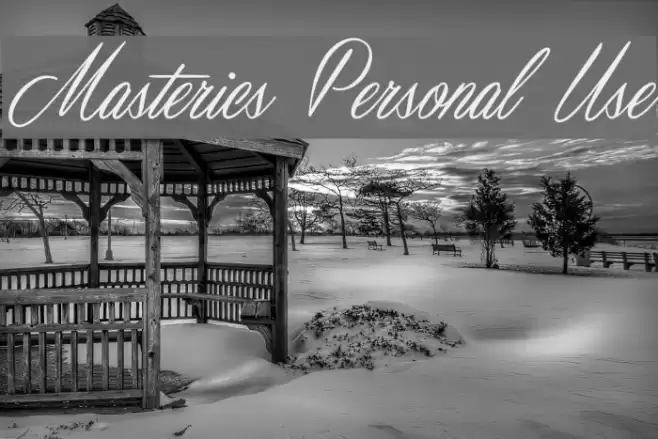 Masterics Personal Use Font examples