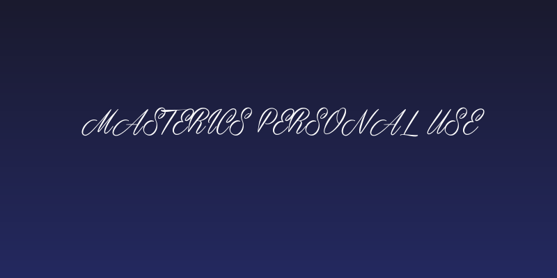 Masterics Personal Use Social Header