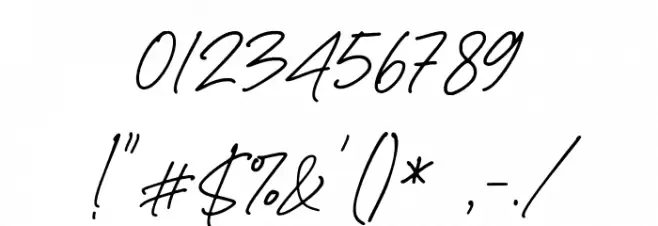 Masterline Font OTHER CHARS