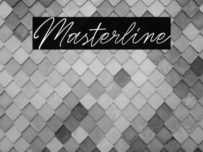 Masterline Font examples