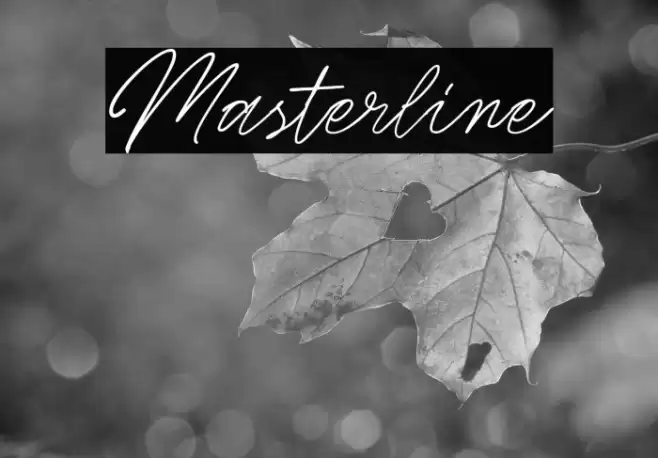 Masterline Font examples