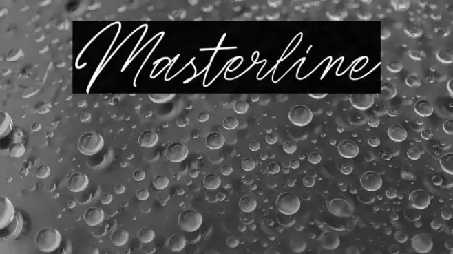 Masterline Font examples