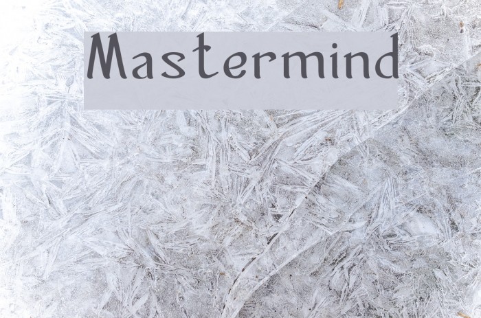 Mastermind Font examples