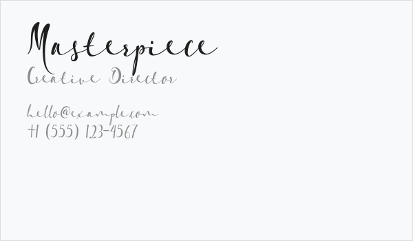 Masterpiece Business Card