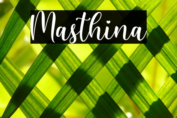Masthina Font examples