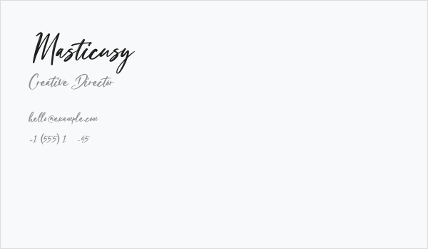 Masticusy Business Card