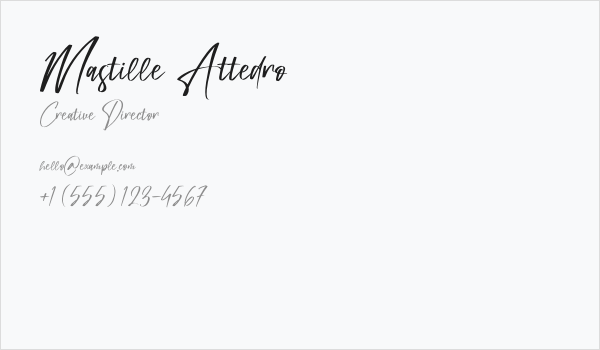 Mastille Attedro Business Card