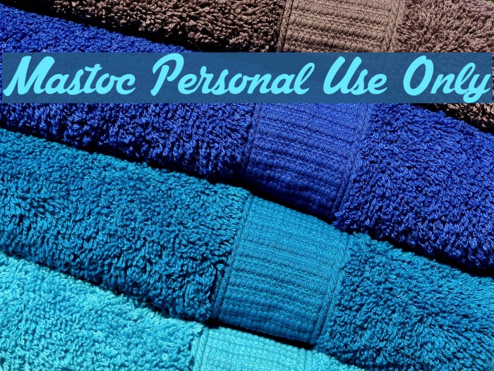 Mastoc Personal Use Only Font examples