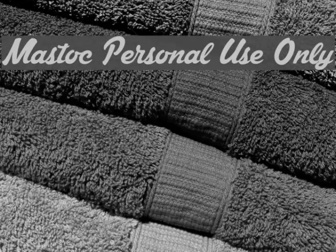 Mastoc Personal Use Only Шрифта examples