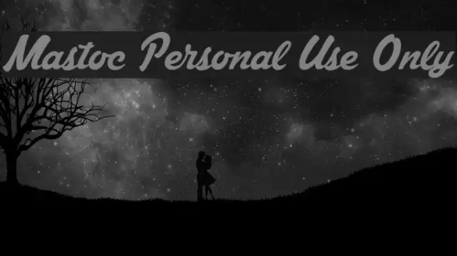 Mastoc Personal Use Only Шрифта examples