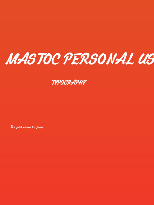 Mastoc Personal Use Only Poster
