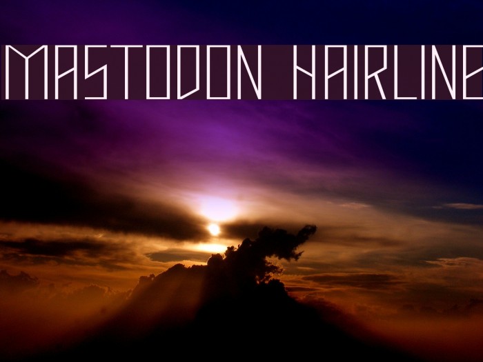 Mastodon Hairline Font examples
