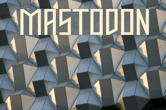 Mastodon Schriftart examples