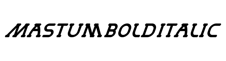 MastumBoldItalic  フリーフォントのダウンロード