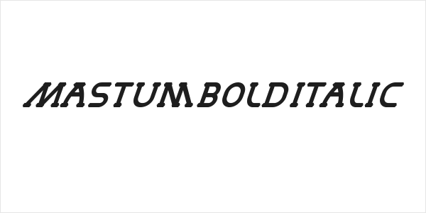 MastumBoldItalic Logo