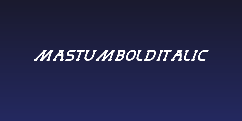 MastumBoldItalic Social Header