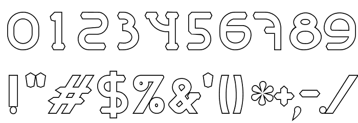 MastumHollow Font OTHER CHARS
