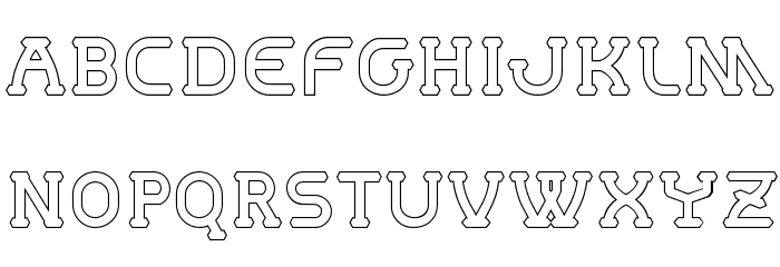 MastumHollow Font LOWERCASE