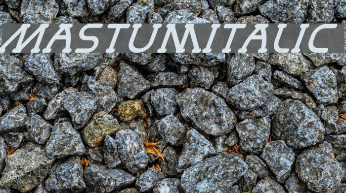 MastumItalic Font examples
