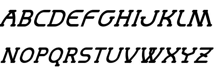 MastumItalic Font LOWERCASE
