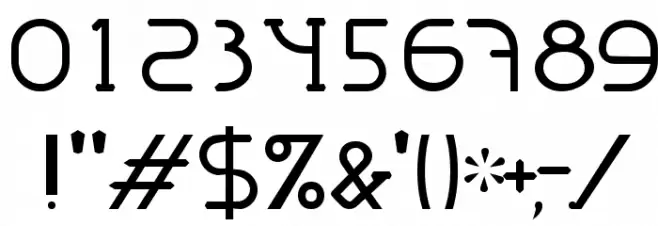 MastumThin Font OTHER CHARS