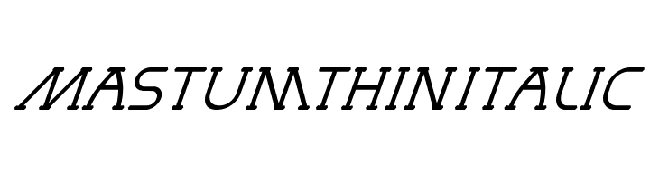MastumThinItalic  Free Fonts Download
