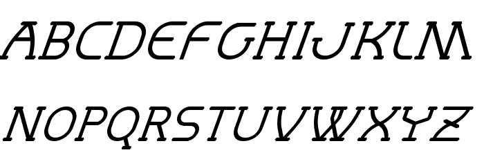 MastumThinItalic Font LOWERCASE