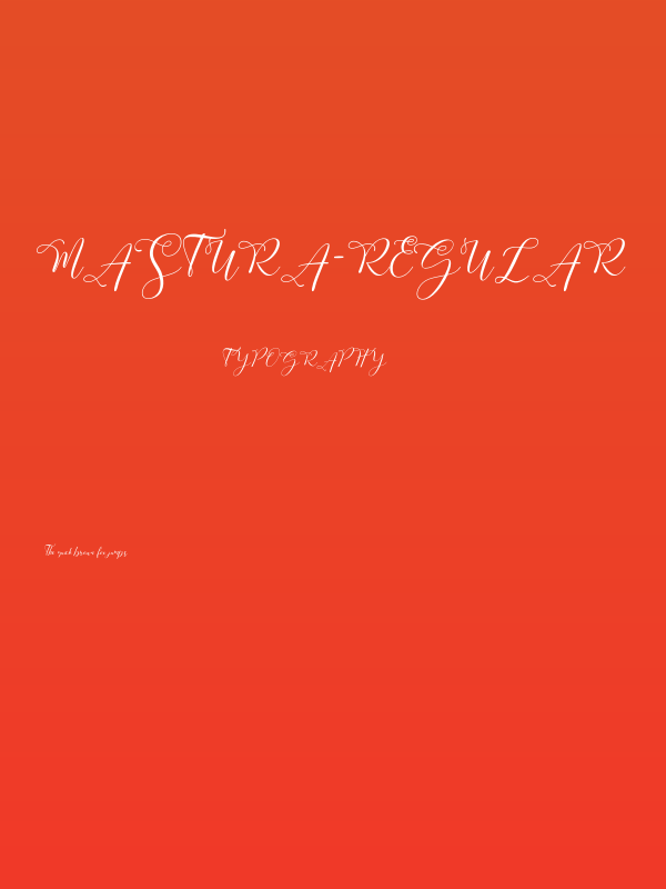 Mastura-Regular Poster