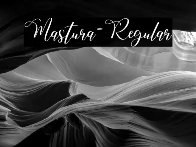 Mastura-Regular Caratteri examples