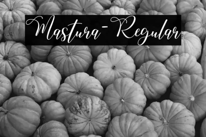 Mastura-Regular Caratteri examples