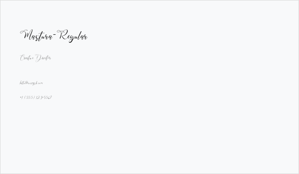 Mastura-Regular Business Card