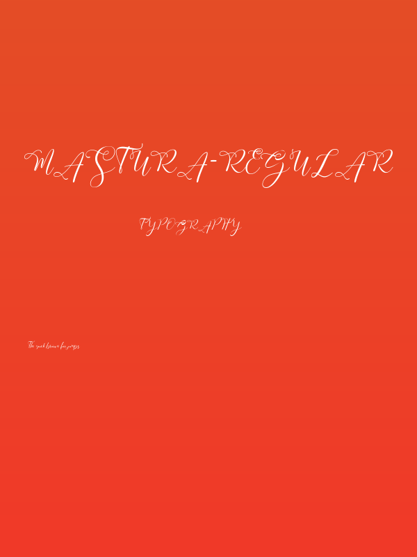 Mastura-Regular Poster