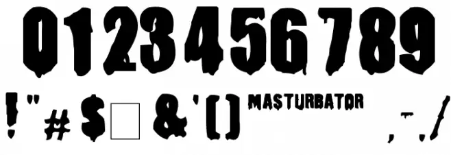 Masturbator Regular Font Alte caractere
