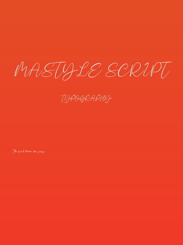 Mastyle Script Poster