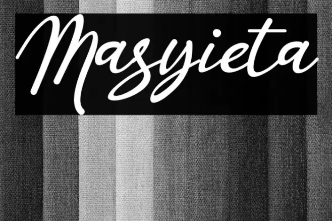 Masyieta Font examples