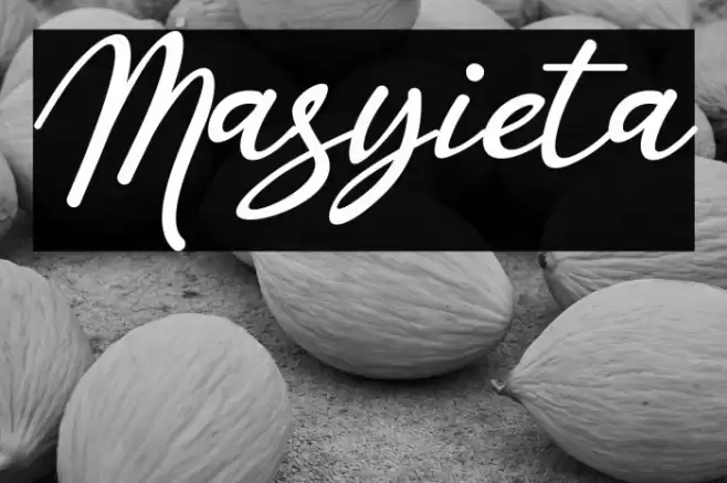 Masyieta Font examples