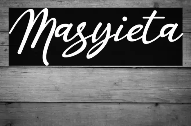 Masyieta Font examples